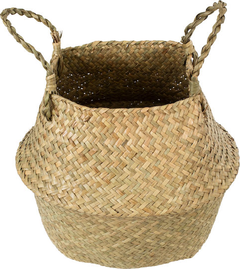 GloboStar Ibiza Planter Wicker Beige 23x23x30cm.