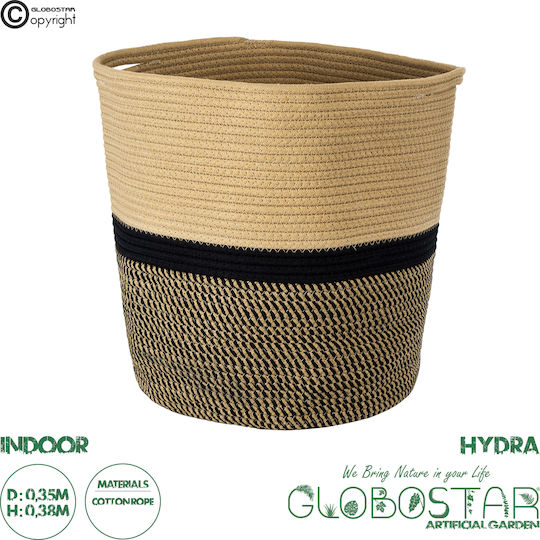 GloboStar Hydra Κασπώ Υφασμάτινο Μπεζ 35x35x38εκ.