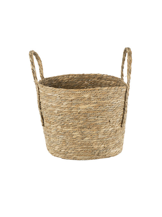 GloboStar Tinos Planter Wicker Beige 35x35x30cm.