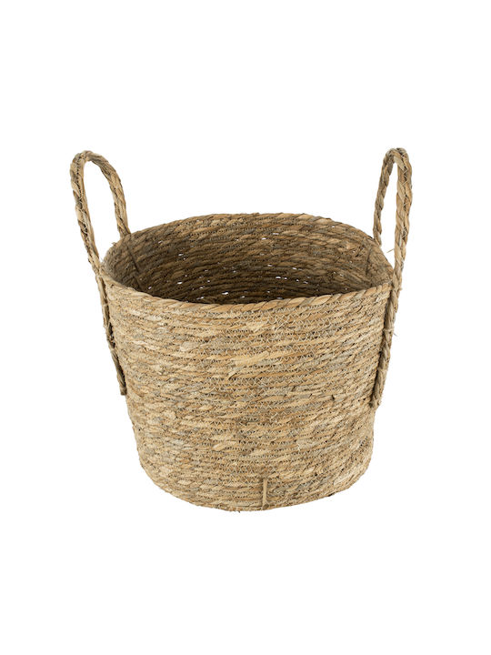 GloboStar Tinos Planter Wicker Beige 35x35x30cm.