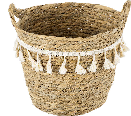GloboStar Santorini Κασπώ Macrame Μπεζ με Βάση 20x20x20εκ.
