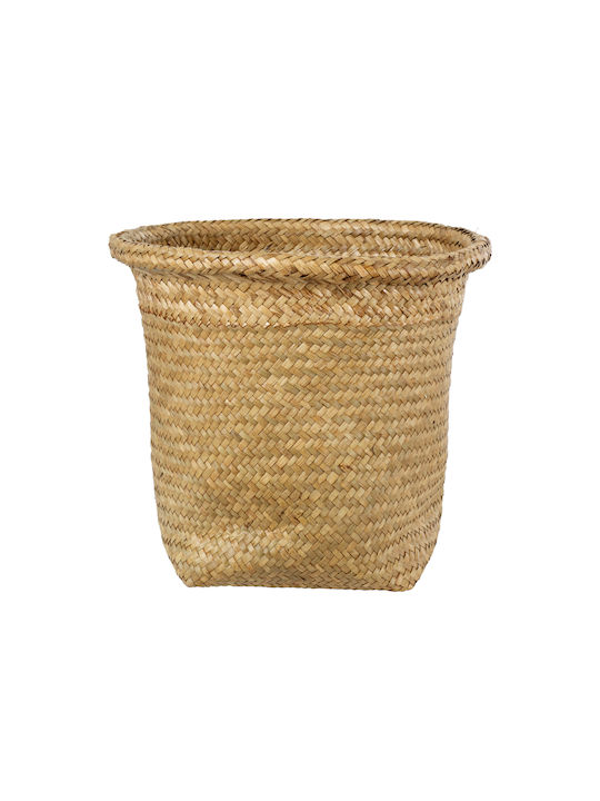 GloboStar Übertopf Korbweide Beige mit Gestell 26x26x26εκ.