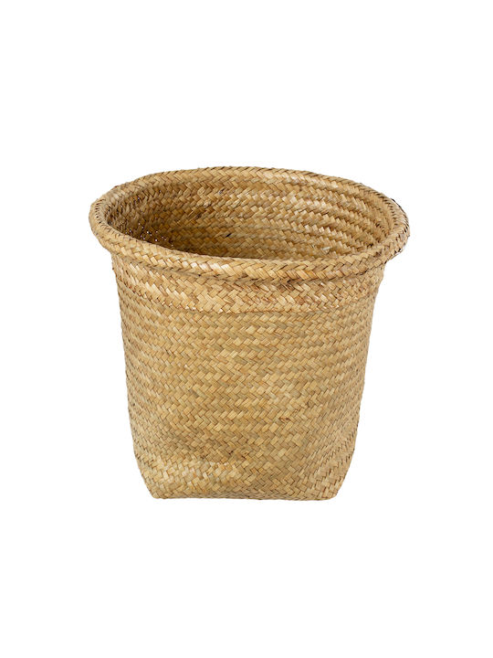 GloboStar Übertopf Korbweide Beige mit Gestell 26x26x26εκ.