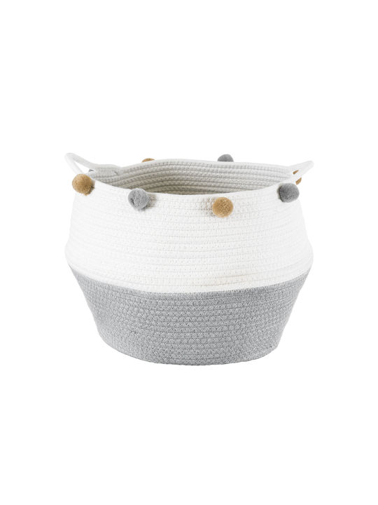 GloboStar Kythnos Planter Wicker Gray with Stand 29x29x28cm.