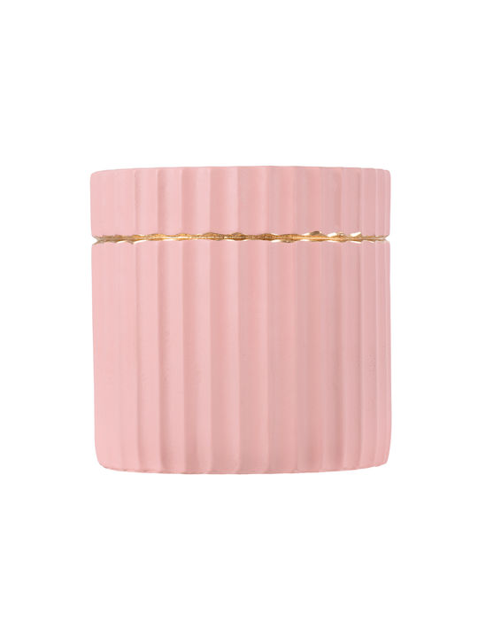 GloboStar Rethymno Planter Ceramic Rose Gold with Stand 17x17x17cm.