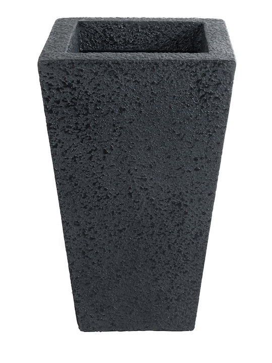 GloboStar Mayor Übertopf Polyester Schwarz 30x30x50εκ.
