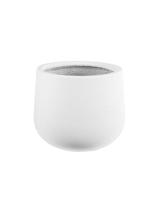 GloboStar Chelsea Planter Polyester White with Stand 25x25x30cm.