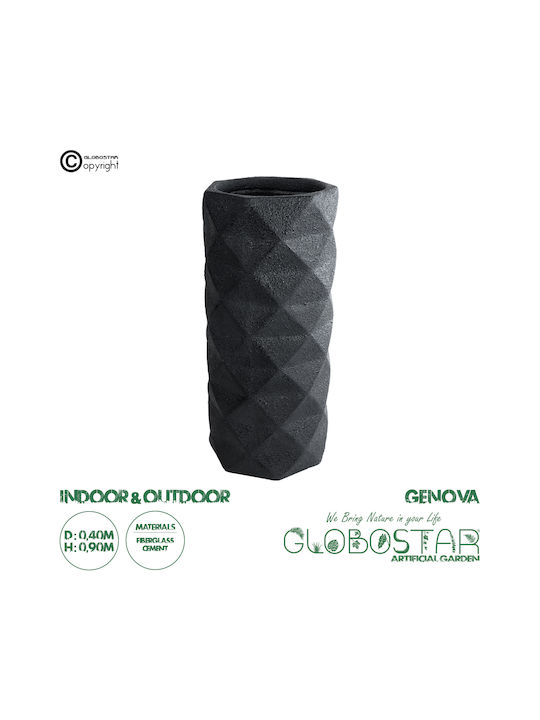 GloboStar Planter Polyester Black 40x40x90cm.