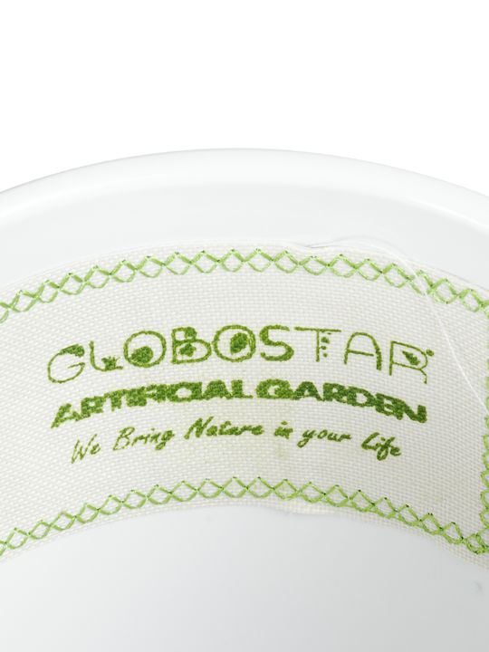 GloboStar Karpathos Planter Ceramic White with Stand 10x10x10cm.