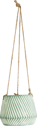 GloboStar Hanging Planter Ceramic White 13x13x10.5cm.