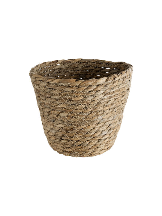 GloboStar Patmos Κασπώ Rattan Καφέ με Βάση 22x22x17εκ.