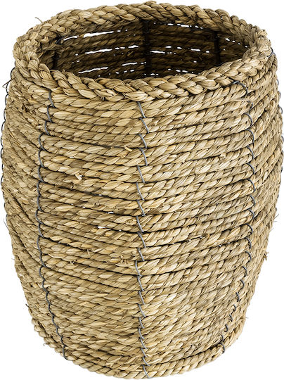 GloboStar THASSOS Κασπώ Rattan Μπεζ με Βάση 18x18x24εκ.