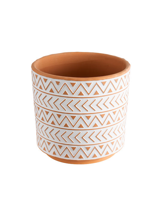 GloboStar Planter Ceramic White 17.5x17.5x16.5cm.
