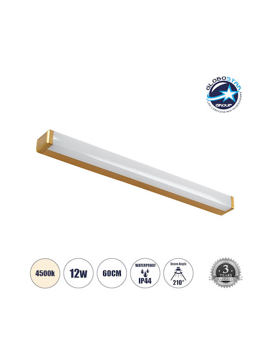 GloboStar Renata Modern Lamp Bathroom with Integrated LED and Natural White Light Copper 60x5.5cm
