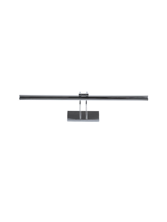GloboStar Laura Modern Lamp Bathroom with Integrated LED and Natural White Light Silver 60x13cm