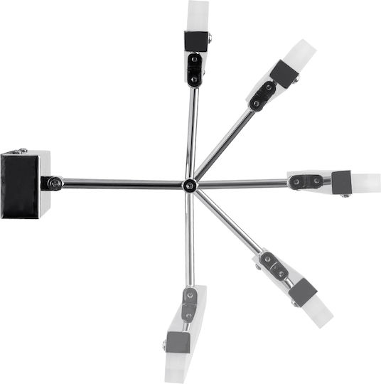 GloboStar Mara Modern Lampa De Perete Tablou Cu LED Integrat Și Lumină Alb Natural Argintie 60x13cm