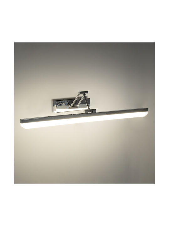 GloboStar Mara Modern Wandleuchte mit Integrierte LED und Natürliches Weiß Licht Silber 60x13cm