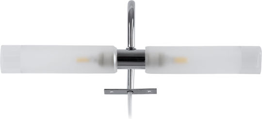 GloboStar Flora Modern Lamp Bathroom with Socket G9 Silver 31x12cm
