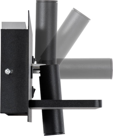 GloboStar Paladin Modern Lamp Wall with USB Port Black 11x12cm
