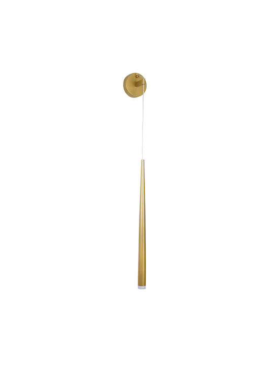 GloboStar Tears Modern Lamp Wall with Integrated LED and Adjustable White Light Gold 3.2x51.5cm