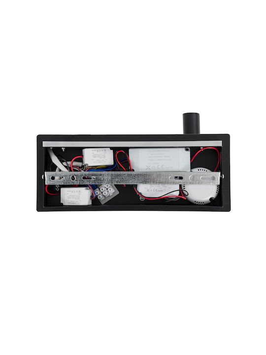 GloboStar Paladin Modern Leuchte Wand mit USB-Anschluss Schwarz 11x12cm