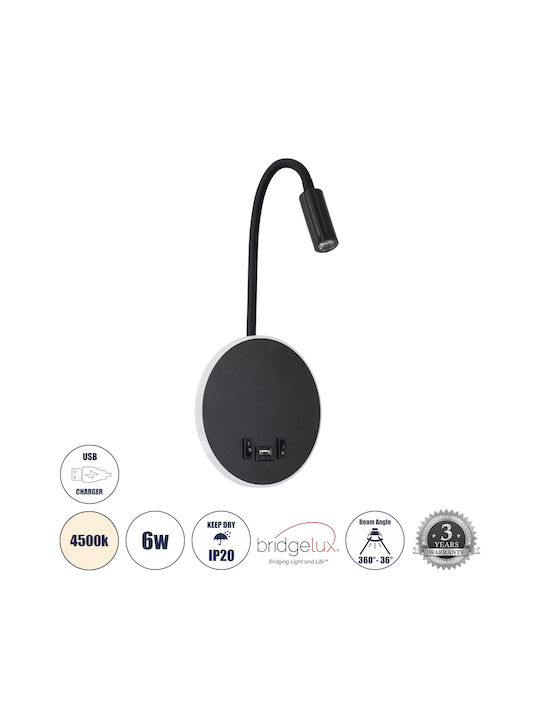 GloboStar Goose Single LED Natural White Spot in White Color