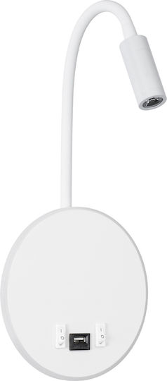 GloboStar Goose Μονό LED Φυσικό Λευκό Σποτ σε Λευκό Χρώμα