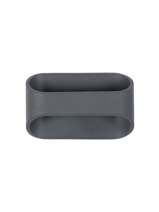 GloboStar Eden Modern Leuchte Wand mit Integrierter LED und Warmweißes Licht Schwarz 16x9cm