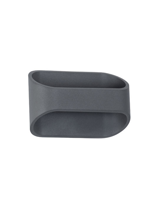 GloboStar Eden Modern Leuchte Wand mit Integrierter LED und Warmweißes Licht Schwarz 16x9cm