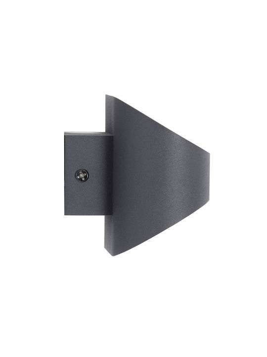 GloboStar Eden Modern Leuchte Wand mit Integrierter LED und Warmweißes Licht Schwarz 16x9cm