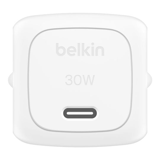 Belkin Φορτιστής Χωρίς Καλώδιο με Θύρα USB-C 30W Power Delivery Λευκός (BoostCharge)