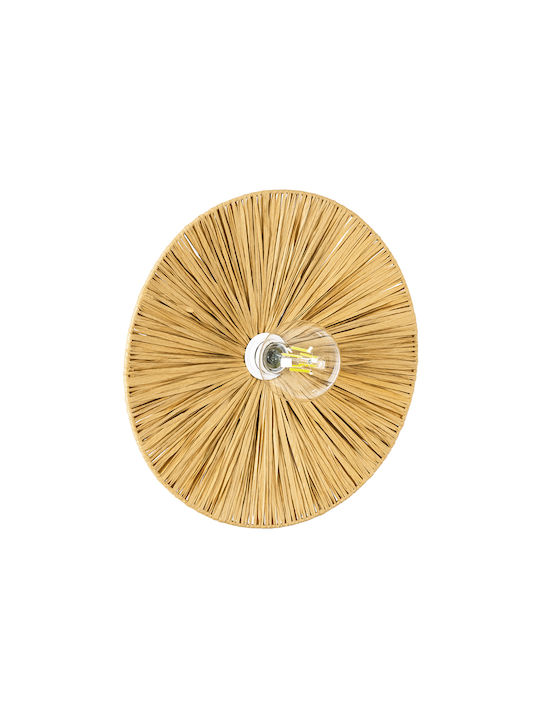 GloboStar Colombo Lamp Wall with Socket E27 Beige 40x4.5x9cm