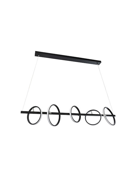 GloboStar Circolare Lustră Negru 120x25x25cm.