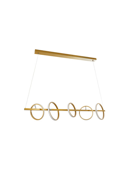 GloboStar Circolare Hängelampe Gold 120x25x25cm.
