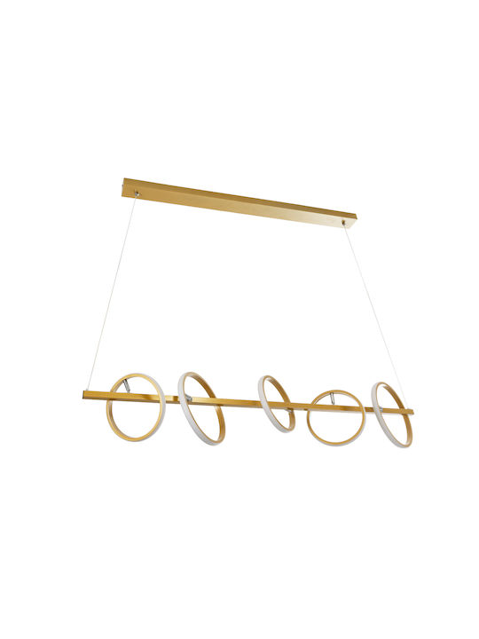 GloboStar Circolare Hängelampe Gold 120x25x25cm.