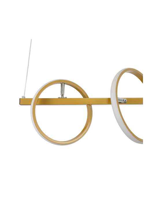 GloboStar Circolare Hängelampe Gold 120x25x25cm.