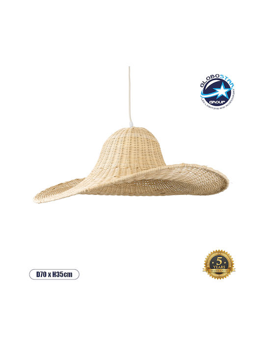 GloboStar Espargos Deckenleuchte Beige Boho Raster mit Lampenbirnensockel E27 70x70x35cm