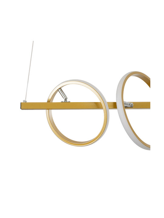 GloboStar Circolare Hängelampe Gold 120x25x25cm.