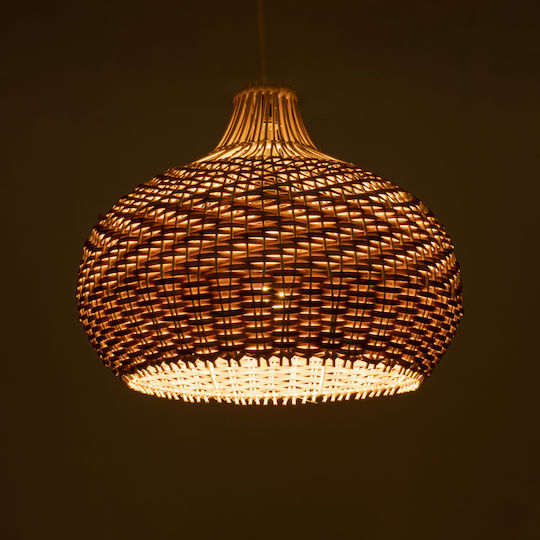 GloboStar Panama Ceiling Light Beige Boho Grid with E27 Socket 40x40cm