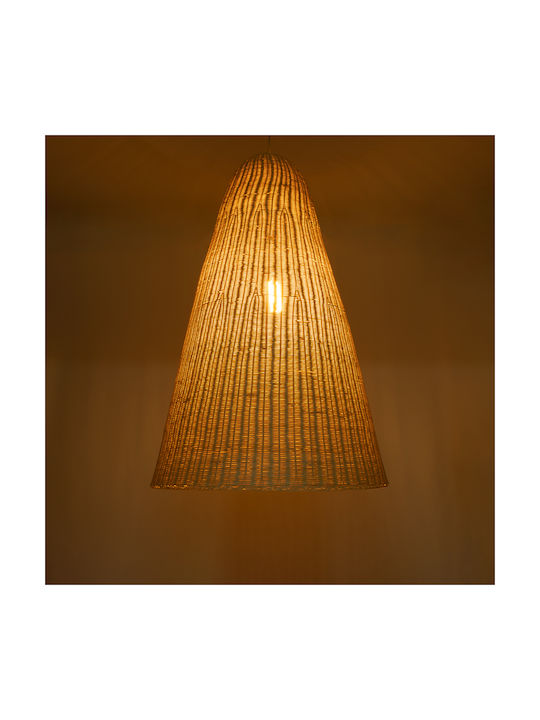 GloboStar Mahana Ceiling Light Beige Boho Grid with E27 Socket 80x80x130cm