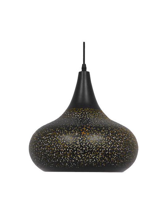 GloboStar Janis Black Bell Pendant Ceiling Light with E27 Socket 30x30x30cm