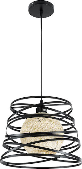 GloboStar Carter Pendant Light Black Grid with Socket E27 32x33x25cm