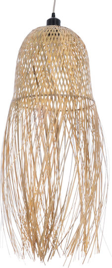 GloboStar Manila Ceiling Light Beige Boho Bell with E27 Socket 25x25x60cm