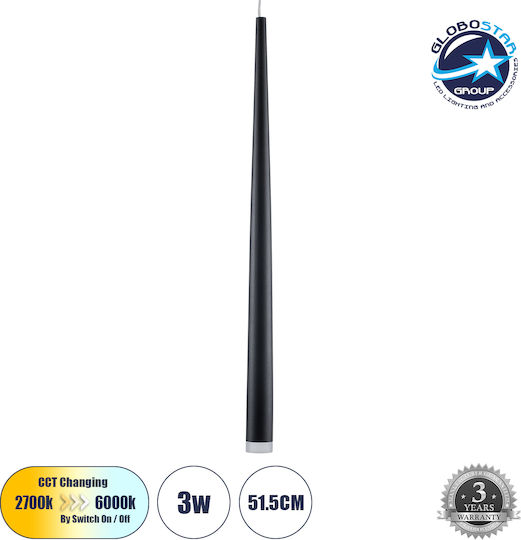 GloboStar Tears Deckenleuchte Schwarz LED mit Verstellbarem Weiß Licht 51.5x51.5x51.5cm