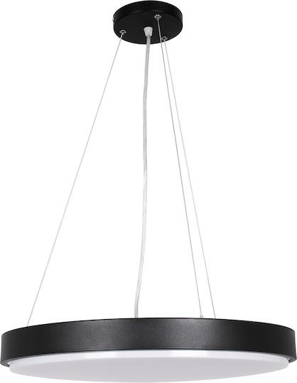 GloboStar Casper Black LED Ceiling Light with Warm to Cool White Light 45x45cm