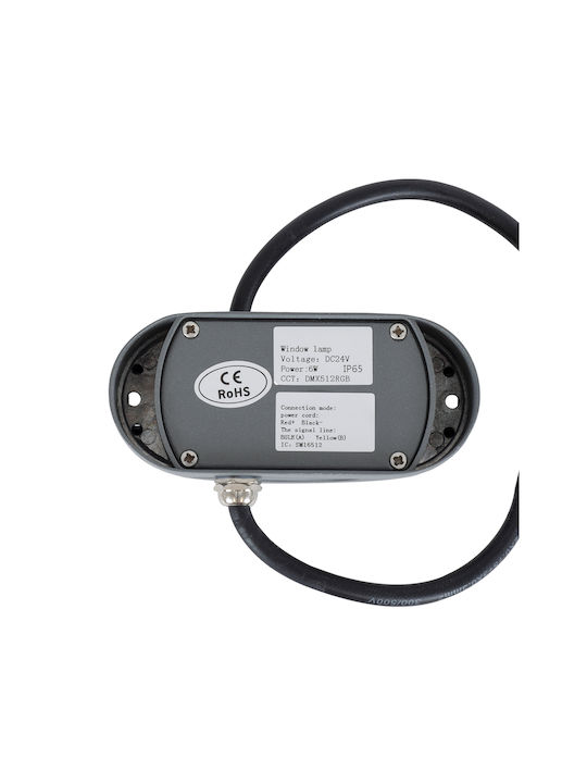 GloboStar Window-Curba Aplica de exterior montată pe perete LED IP65 6W cu RGB Lumină