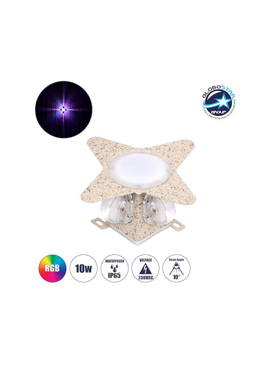 GloboStar Cina Επιτοίχιο Εξωτερικό Σποτ LED IP65 10W με RGB Φως Διπλής Δέσμης