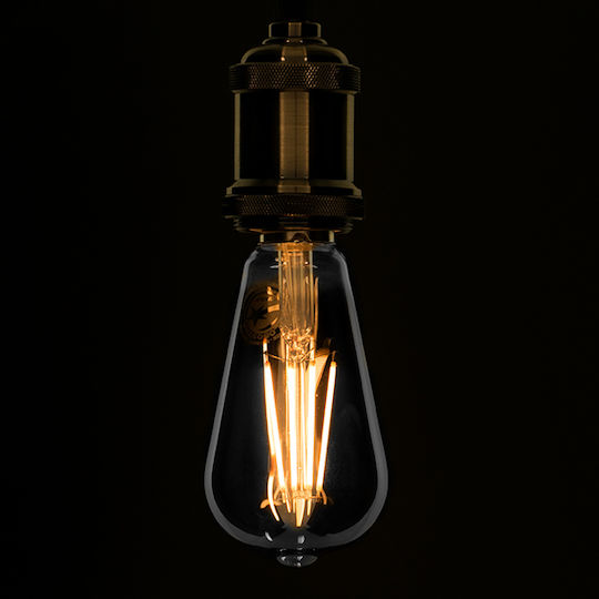 GloboStar Edison Retro LED-Lampe 10W 145mm für Fassung E27 und Form ST64 Warmes Weiß 1000lm Dimmbar
