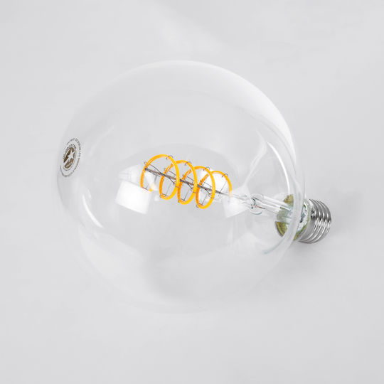 GloboStar Edison Retro Λάμπα LED 6W 180mm για Ντουί E27 και Σχήμα G125 Θερμό Λευκό 510lm Dimmable
