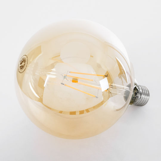GloboStar Edison Retro LED крушка 8W 180mm за фасунга E27 и форма G125 Топло бяло 840лм Димируем